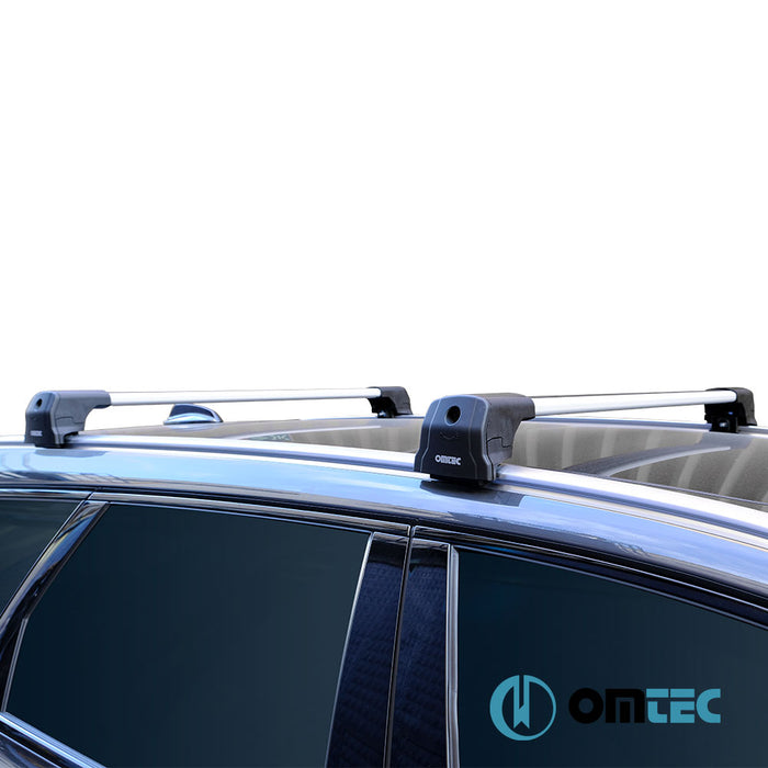 Roof Bar (Elegance-V2) Silver 2 Pcs. Alu. - Audi Q7 - SUV 4L - (2006 - 2015)