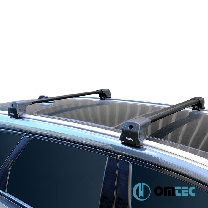 Barres De Toit Transversales (Elegance-V2) Noir 2 Pcs. Alu. - Audi Q7 - SUV 4L - (2006 - 2015)