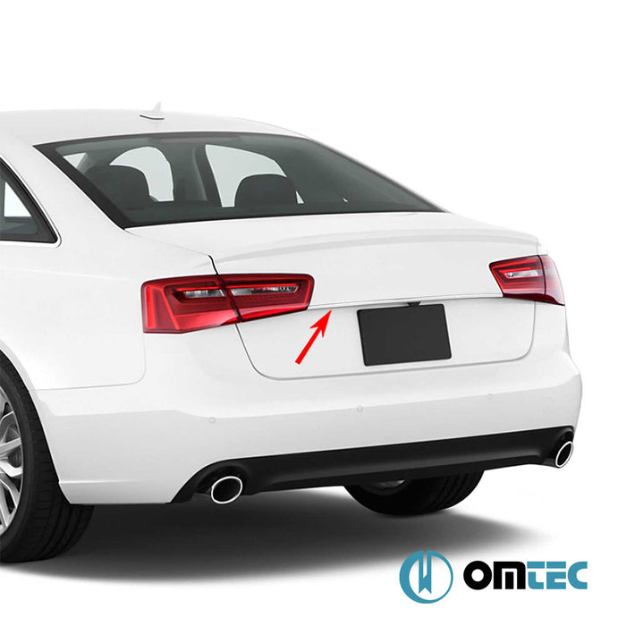 Rear Grab Handle Cover (Upper Nr Plate) S.Steel (Gloss) - Audi A6 - SD 4G PRE-FL - (2011 - 2015)