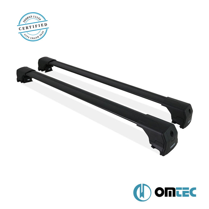 Roof Bar (Elegance-V2) Black 2 Pcs. Alu. - Audi Q3 - SUV 8U - (2011 - 2018)