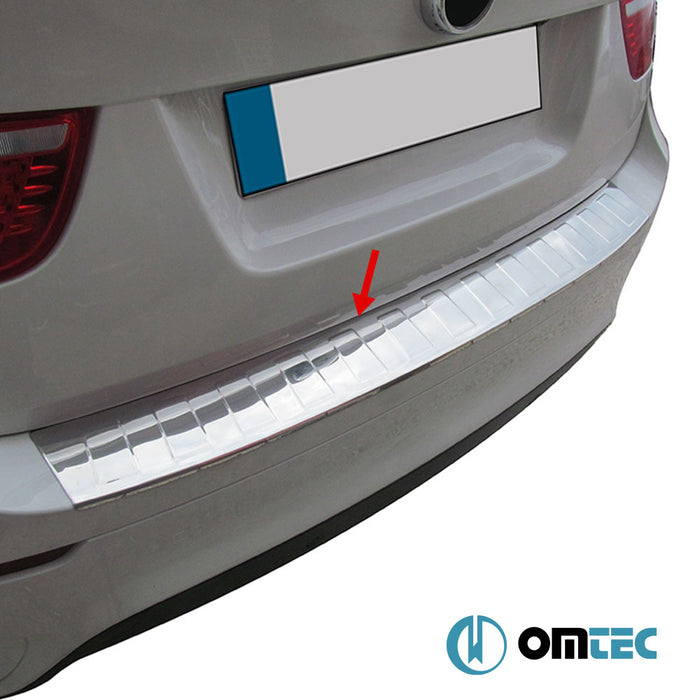 Rear Bumper Sill Cover S.Steel (Gloss) - Bmw X6 - SUV E71 - (2008 - 2014)