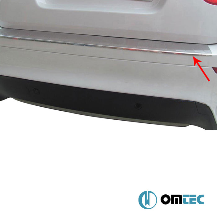 Rear Bumper Sill Cover S.Steel (Brushed) - Bmw X6 - SUV E71 - (2008 - 2014)