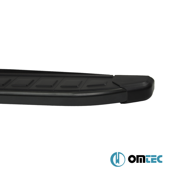 Side Step (DA Alu. Black) 2 Pcs. (with Strip) - Bmw X6 - SUV E71 - (2008 - 2014)