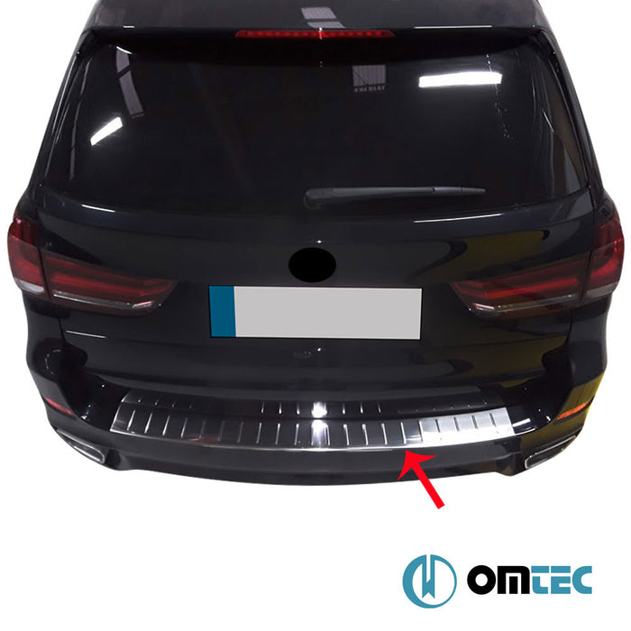 Rear Bumper Sill Cover S.Steel (Gloss) - Bmw X5 - SUV F15 - (2014 - 2018)