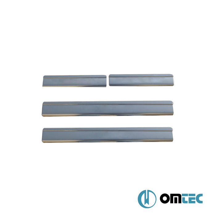 Line Door Sill Cover 4 Pcs. S.Steel (Gloss) - Citroën C4 - HB 5D L - (2004 - 2010)