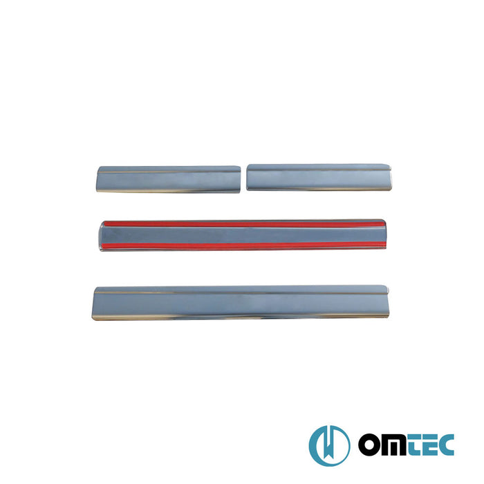 Line Door Sill Cover 4 Pcs. S.Steel (Gloss) - Citroën C4 - HB 5D L - (2004 - 2010)