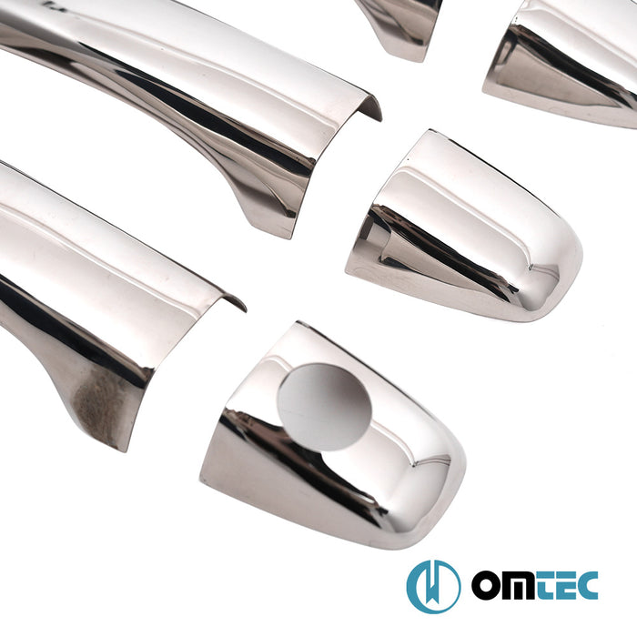 Door Handle Cover 4 Door 8 Pcs. (H1) S.Steel (Gloss) - Citroën C4 - HB 5D B7 - (2010 - 2020)