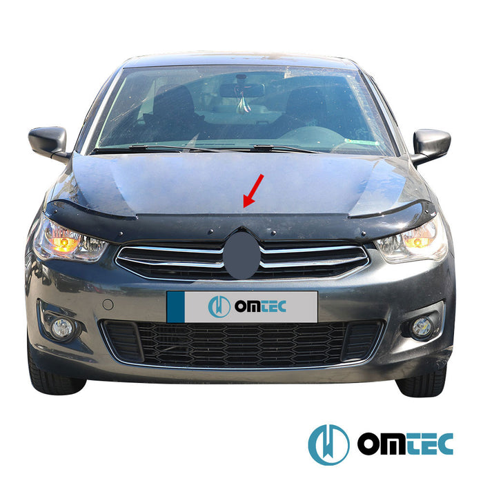 Bonnet Deflector (Black) ABS - Citroën C-Elysee - SD - (2012 - )