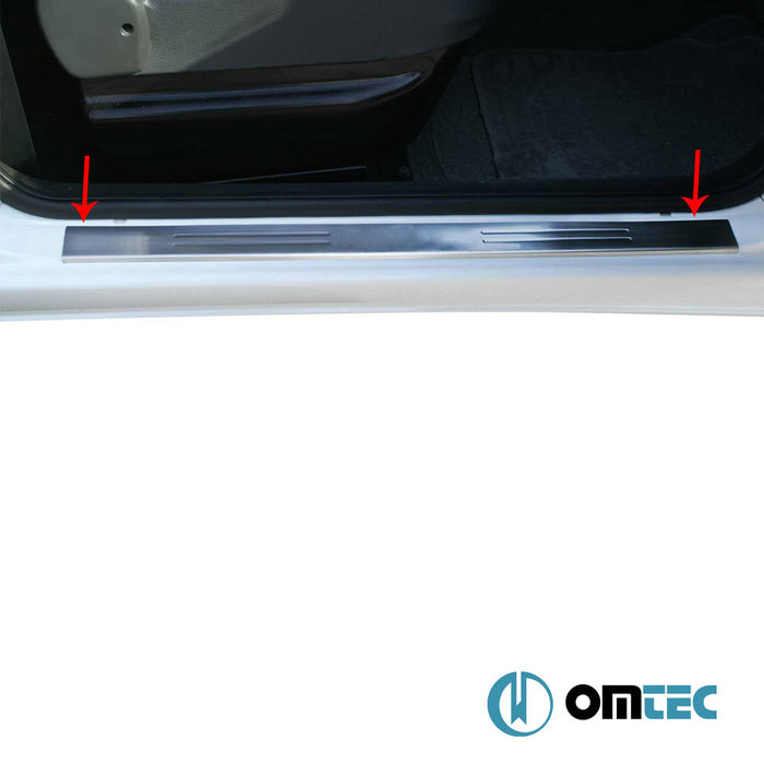 Line Door Sill Cover 2 Pcs. S.Steel (Gloss) - Citroën Berlingo - MVN M*** - (1996 - 2008)