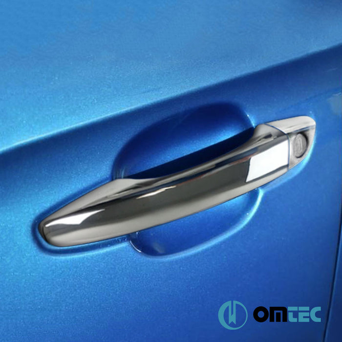 Poignée de porte - Caches chromés en inox (Brillant) 4 Portes 8 Pcs. (H1-EU) - Opel Corsa - HB 5D G2J0 - (2020 - )