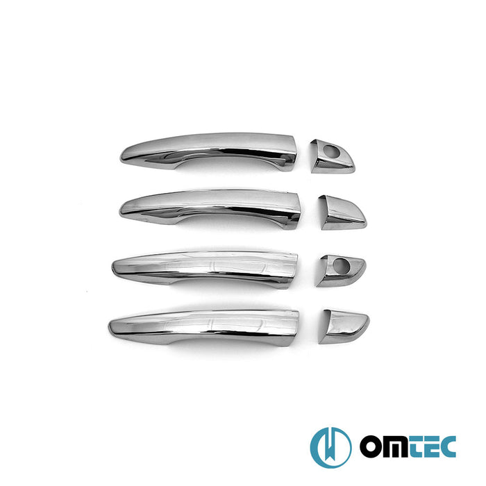 Door Handle Cover 4 Door 8 Pcs. (H2) S.Steel (Gloss) (RHD) - Citroën C6 - SD - (2016 - )