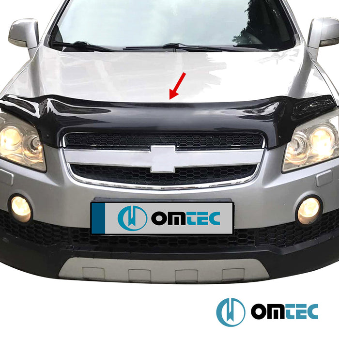 Bonnet Deflector (Black) ABS - Chevrolet Captiva - SUV C100 PRE-FL - (2006 - 2011)