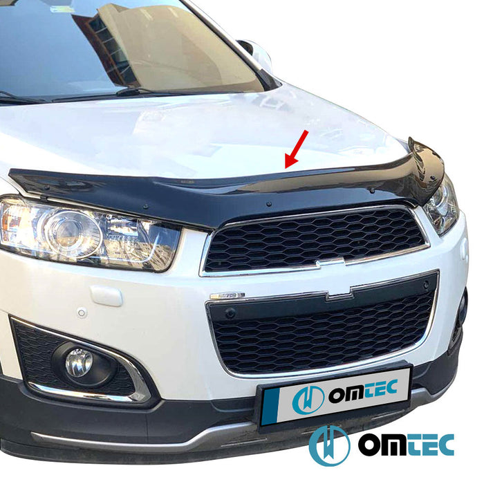 Bonnet Deflector (Black) ABS - Chevrolet Captiva - SUV C100 FL - (2011 - 2016)