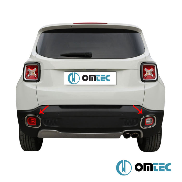 Reflektör Çerçevesi 2 Prç. P.Çelik (Parlak) - Jeep Renegade - SUV BU - (2015 - )