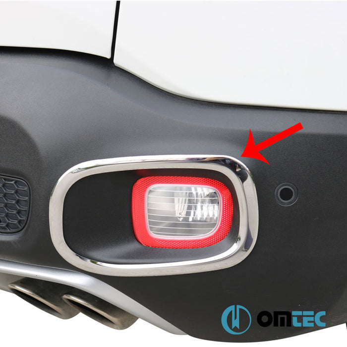 Réflecteur arrière - Contours chromé en inox (Brillant) - 2 Pièces - Jeep Renegade - SUV BU - (2015 - )