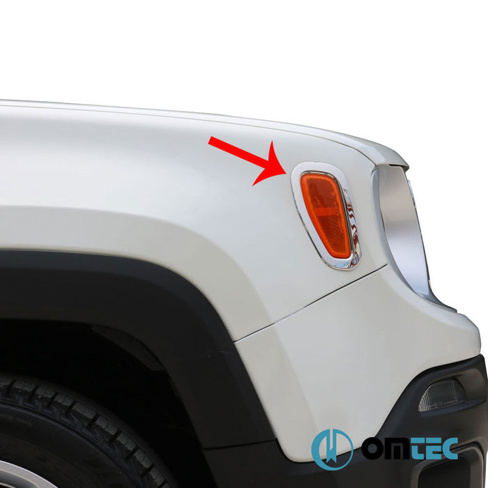 Sinyal Çerçevesi 2 Prç. P.Çelik (Parlak) - Jeep Renegade - SUV BU - (2015 - )