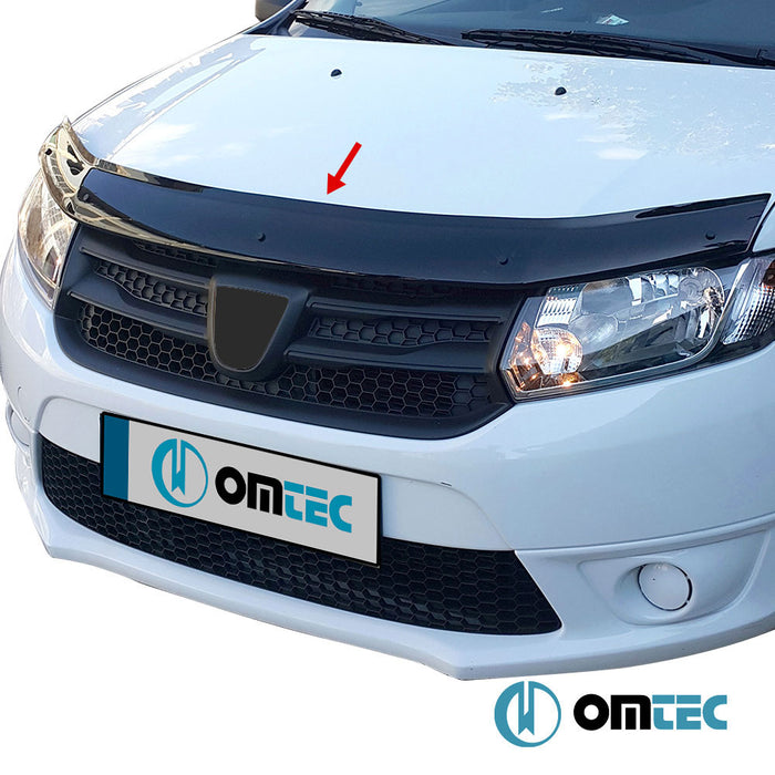 Bonnet Deflector (Black) ABS - Dacia Sandero - HB 5D B52 - (2012 - 2020)