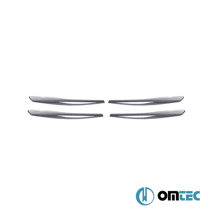 Front Grill 4 Pcs. S.Steel (Gloss) - Dacia Lodgy - MPV M0 - (2012 - )