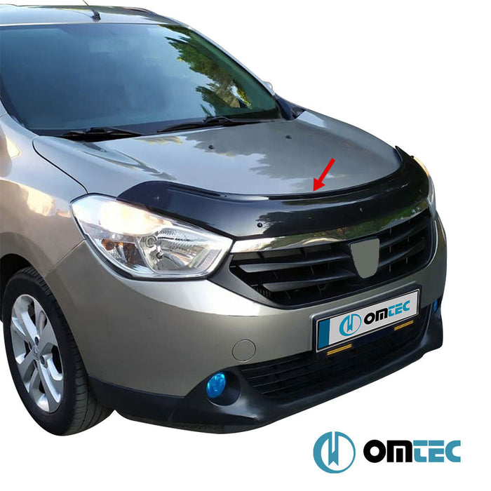 Bonnet Deflector (Black) ABS - Dacia Dokker - MVN M0 - (2012 - 2021)