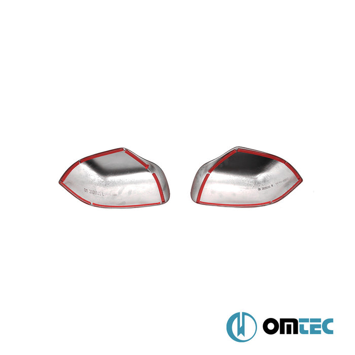 Mirror Cover 2 Pcs. S.Steel (Gloss) - Dacia Lodgy - MPV M0 - (2012 - )