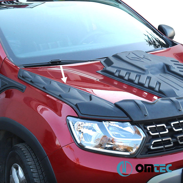 Déflecteur de Capot - ABS (Noir) (Dragon Pack) 3 Pcs. - Dacia Duster - SUV HM - (2018 - )