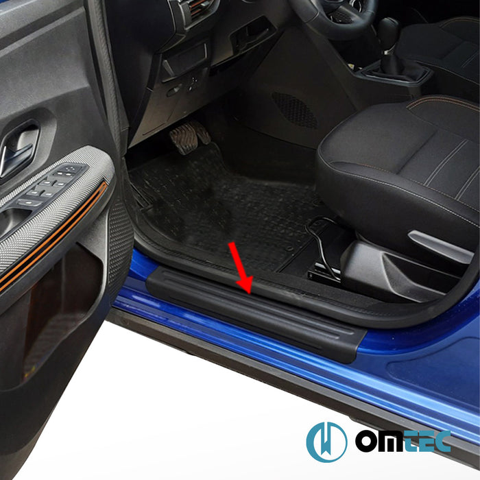 Door Sill Covers 4 Pcs. (ABS-Black) - Dacia Sandero - HB 5D DJF - (2020 - )