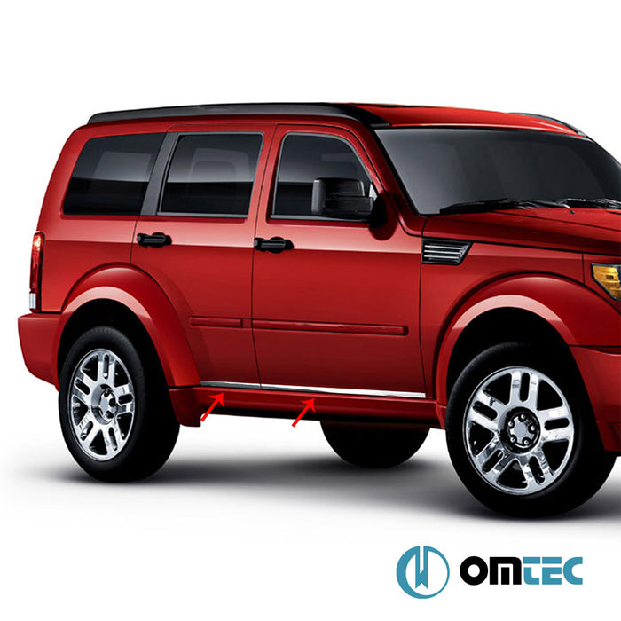 Yan Kapı Çıtası 4 Prç. P.Çelik (Parlak) - Dodge Nitro - SUV KA - (2007 - 2012)