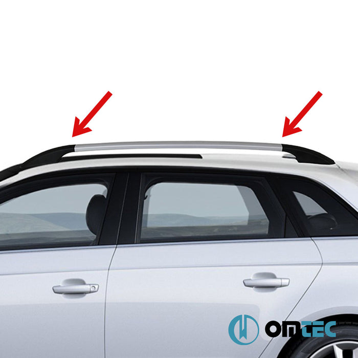 Roof Rails (Solid V2-Stick On) Silver 2 pcs. Alu. - Mazda 3 - HB 5D BM(PRE-FL)/BN(FL) - (2013 - 2019)