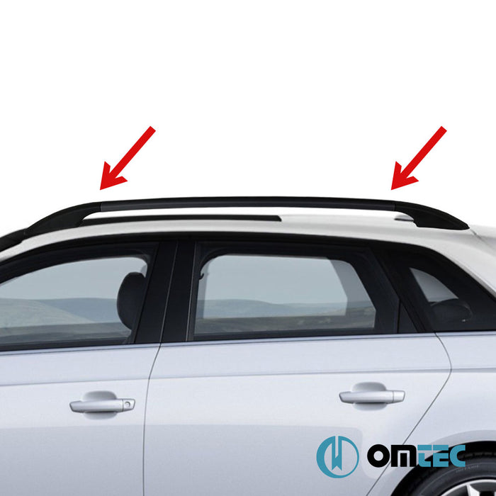 Roof Rails (Solid V2-Stick On) Black 2 pcs. Alu. - Mazda 3 - HB 5D BM(PRE-FL)/BN(FL) - (2013 - 2019)