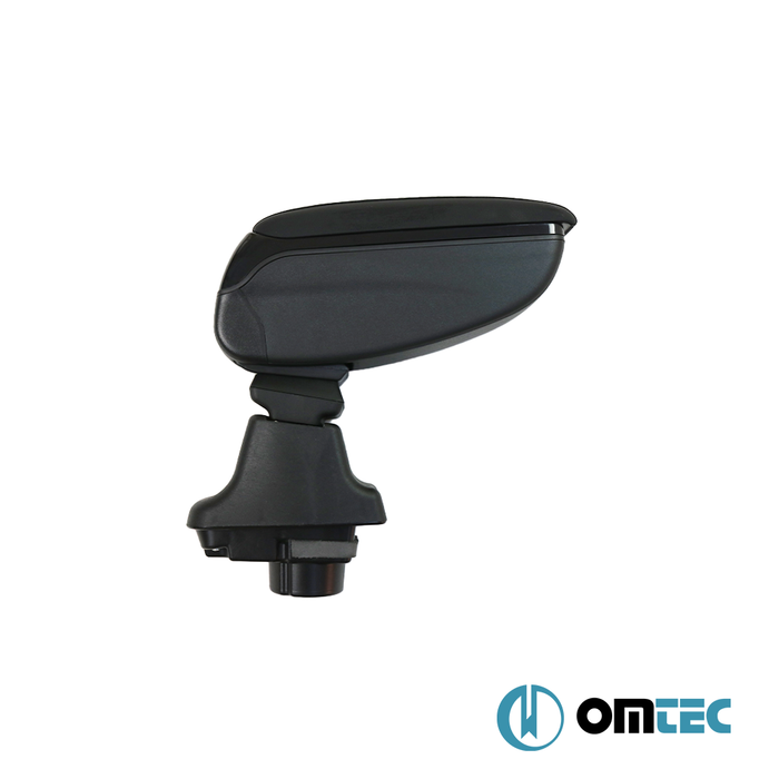 Armrest Box V2 (Leatherette+Sliding+ABS Adapter) Black - Fiat Grande Punto - HB 3D 199 - (2005 - 2009)