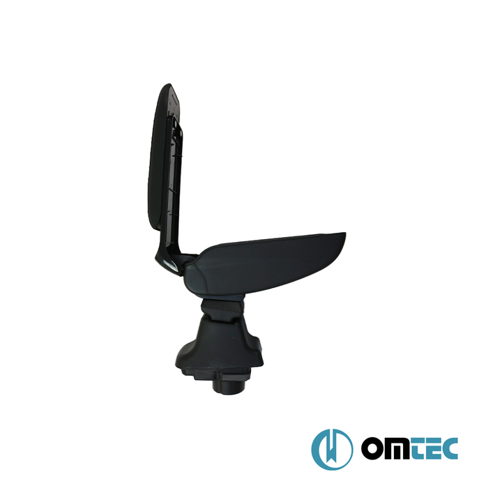 Armrest Box V2 (Leatherette+Sliding+ABS Adapter) Black - Fiat Grande Punto - HB 3D 199 - (2005 - 2009)