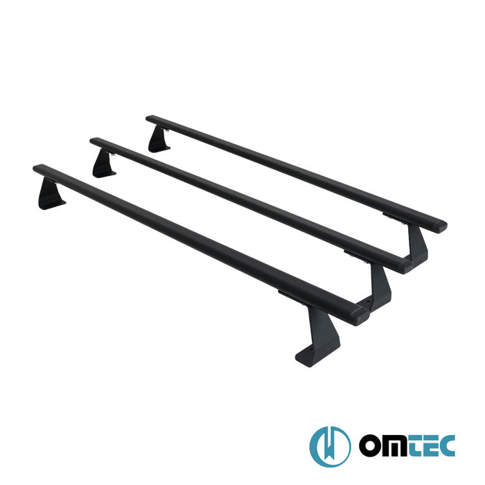 Barres De Toit Transversales Heavy-Duty 3 Pcs. (Noir) Acier - Fiat Doblo - MVN 223 - (2000 - 2010)