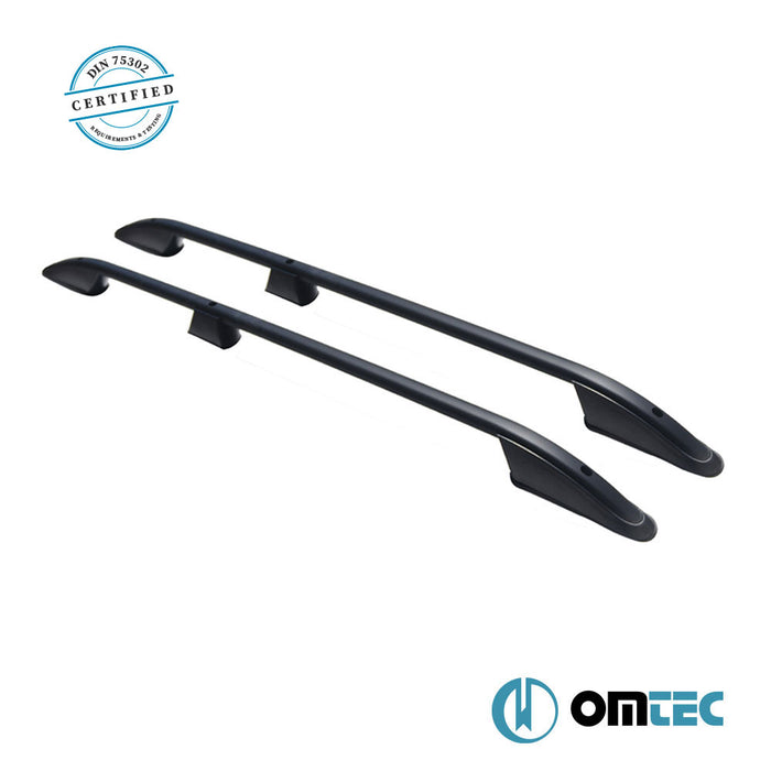 Barres De Toit Longitudinales (Elegance) Noir 2 pcs. Alu. (L1) - Fiat Doblo - MVN 223 - (2000 - 2010)