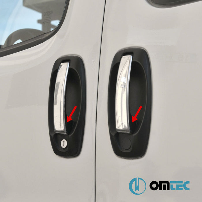 Door Handle Cover 4 Door 4 Pcs. S.Steel (Gloss) - Fiat Doblo - MVN 263 - (2010 - 2021)