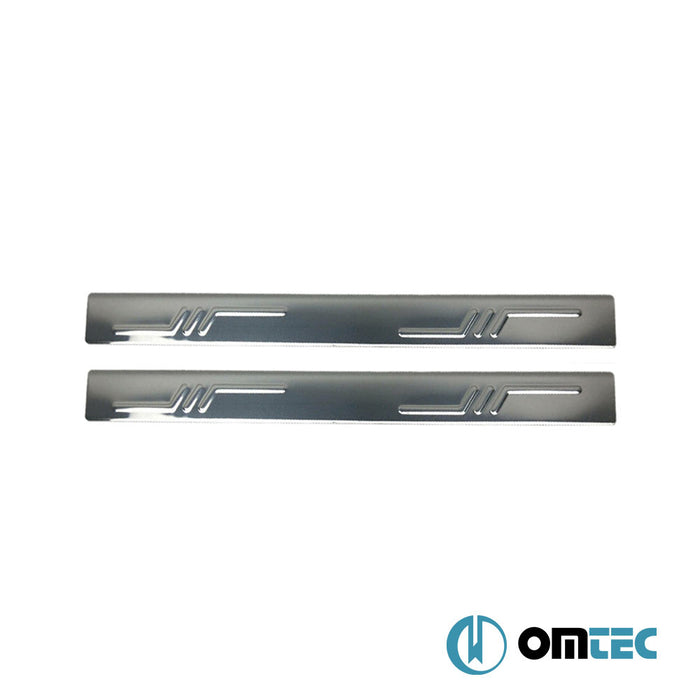 Seuil de porte - Norm : Baguettes chromées en inox (Brillant) - 2 pièces - Mercedes-Benz Sprinter - VAN W901 - (1995 - 2006)