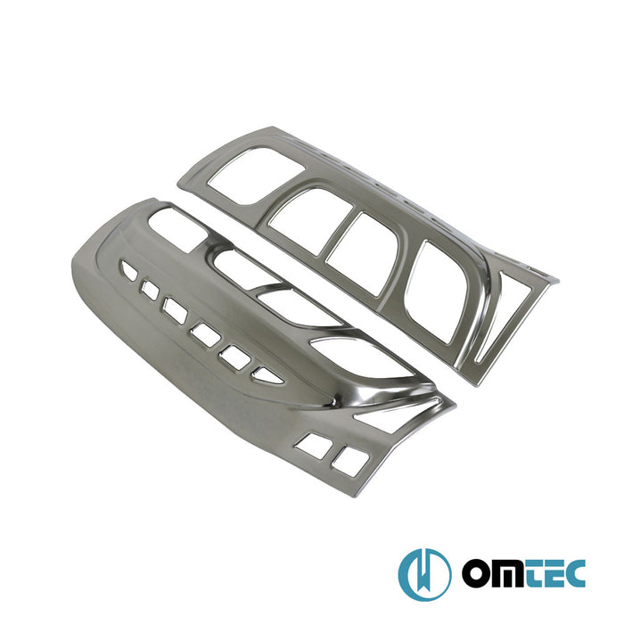 Break Light Frame 2 Pcs. ABS Satin Chrome - Fiat Fiorino - MVN 225 - (2008 - )