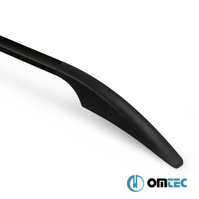 Roof Rails (Solid-Screwing Installation) Black 2 pcs. Alu. - Citroën Nemo - MVN 225L - (2008 - 2016)