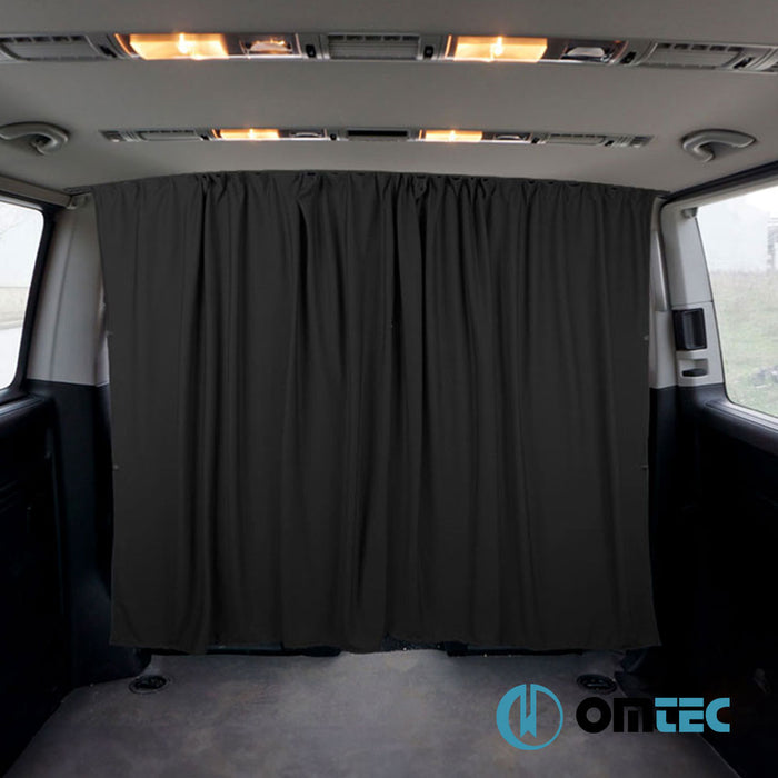 Railed Curtain (Black - Double Layer) Cab Divider - Fiat Ducato - VAN X250 - (2006 - )