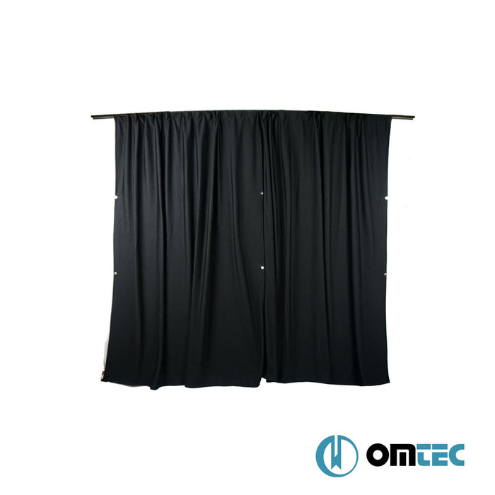 Railed Curtain (Black - Double Layer) Cab Divider - Fiat Ducato - VAN X250 - (2006 - )