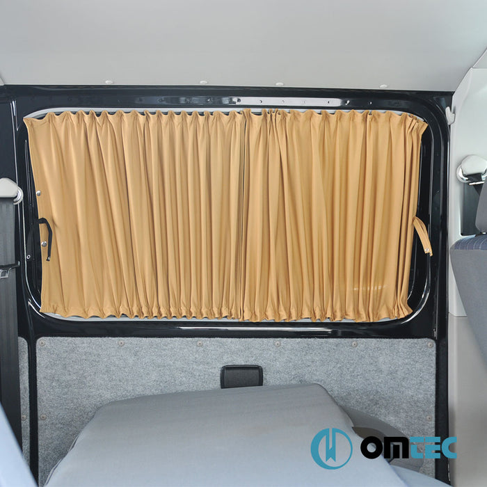 Rideaux sur Rails (Beige - Une Couche) Porte Double - Peugeot Boxer - VAN III - (2006 - )