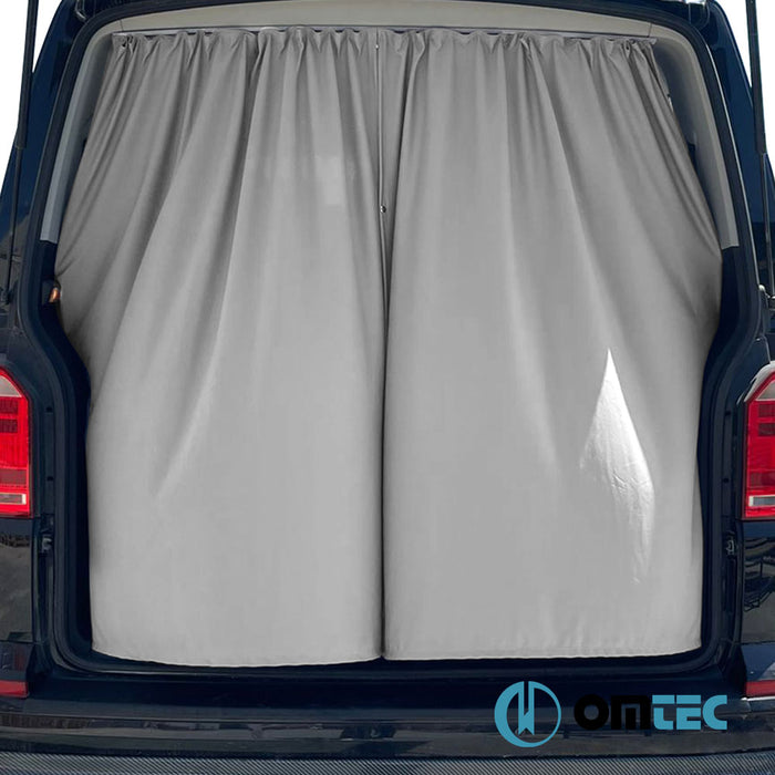 Railed Curtain (Gray - Double Layer) Cab Divider - Fiat Ducato - VAN X250 - (2006 - )