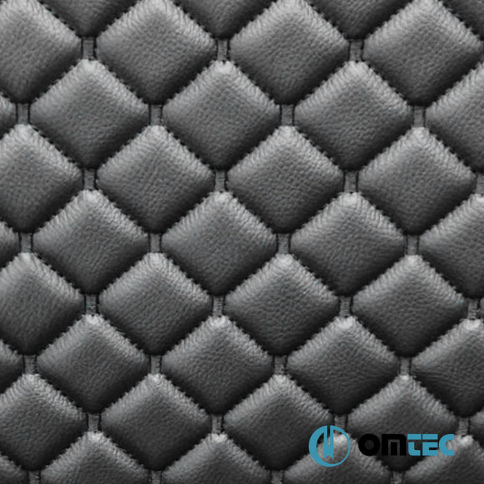 Seat Cover (Diamond-Leather-Black-Black) 1 Seat - Peugeot Boxer - VAN III - (2006 - )