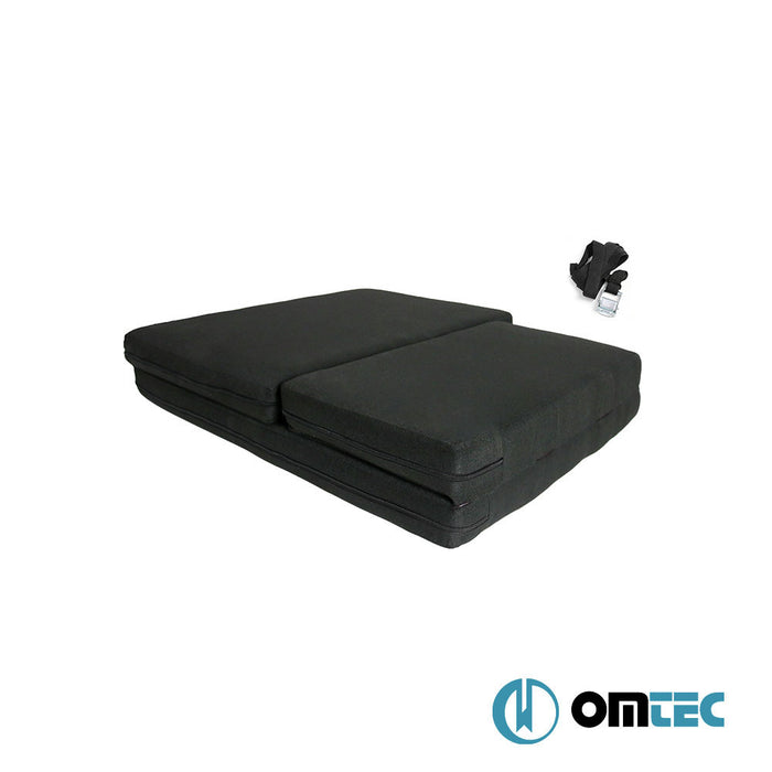 Foldable Front Cab Camper Mattress (Black) 1 Pcs. LHD (6 cm Foam/22 Density/1.8 cm MDF) - Citroën Jumper - VAN X250 - (2006 - )