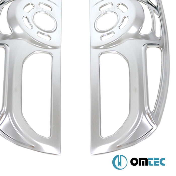 Break Light Frame 2 Pcs. ABS Satin Chrome - Fiat Doblo - MVN 263 PRE-FL - (2010 - 2014)