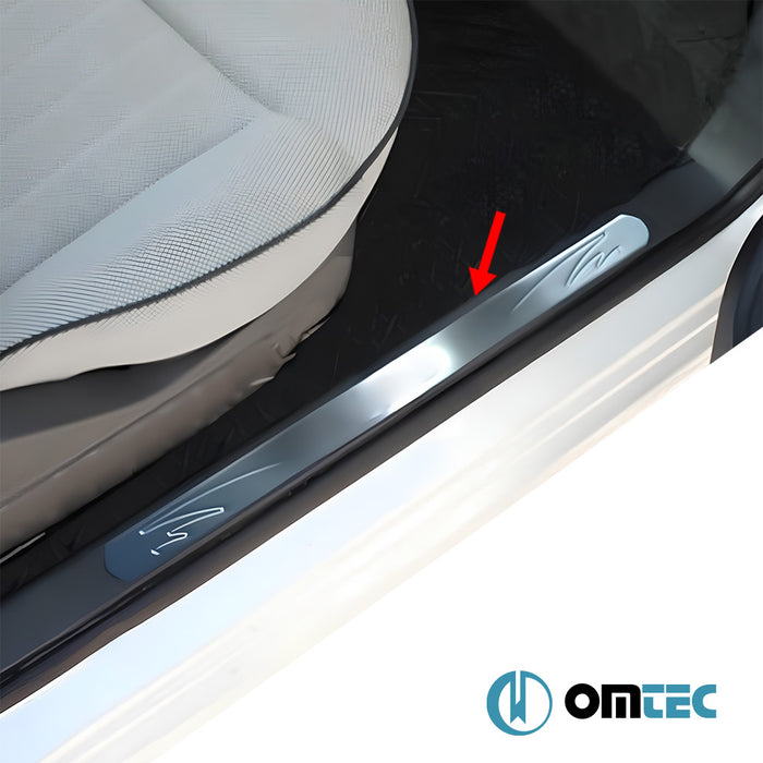 Line Door Sill Cover 2 Pcs. S.Steel (Gloss) - Fiat 500C - CB 312 - (2007 - )