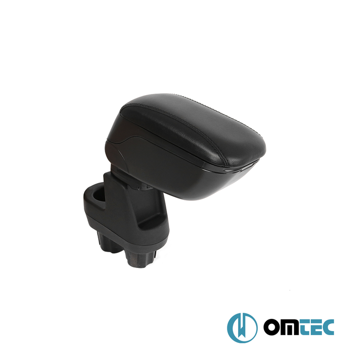 Armrest Box (Leatherette+Sliding+ABS Adapter) Black - Fiat 500C - CB 312 FL - (2015 - )