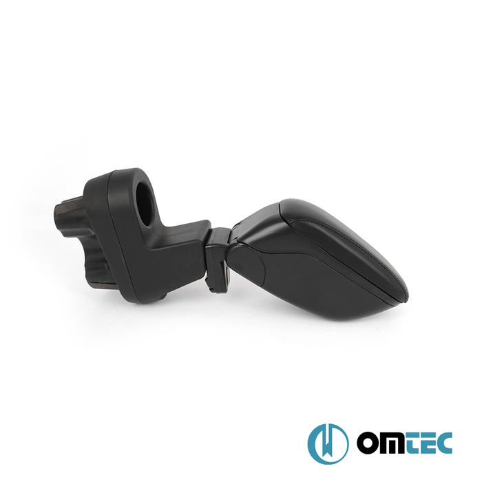 Armrest Box (Leatherette+Sliding+ABS Adapter) Black - Fiat 500C - CB 312 FL - (2015 - )