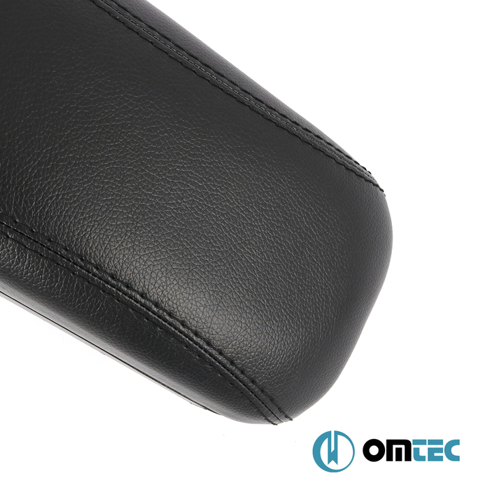 Armrest Box (Leatherette+Sliding+ABS Adapter) Black - Fiat 500C - CB 312 FL - (2015 - )