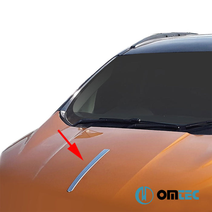 Capot - Baguette chromée en inox (Brillant) - 1 pièce - Citroën C5 Aircross - SUV I - (2018 - )