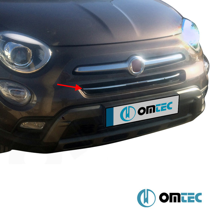 Front Bumper Streamer S.Steel (Gloss) - Fiat 500X - SUV 334 - (2015 - )